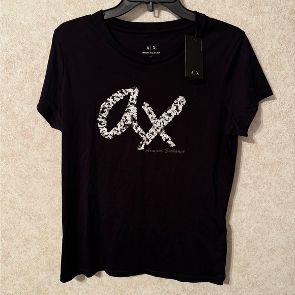 Armani Exchange Tops - Armani Exchange Black T-Shirt for Women